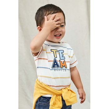 Mayoral tricou din bumbac pentru bebelusi culoarea portocaliu, modelator