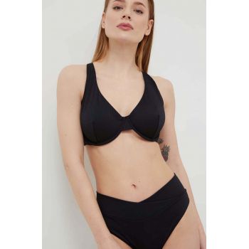 Hollister Co. sutien de baie culoarea negru, cupa moale ieftin