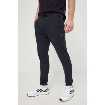 Napapijri pantaloni de trening din bumbac culoarea negru, neted