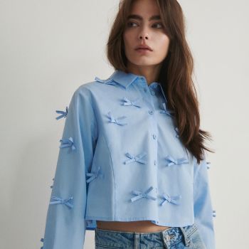 Reserved - Ladies` shirt - Albastru