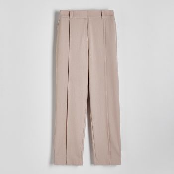 Reserved - Pantaloni cu dungă cusută - Bej