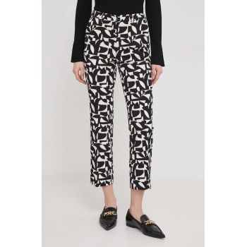 Sisley pantaloni femei, drept, medium waist