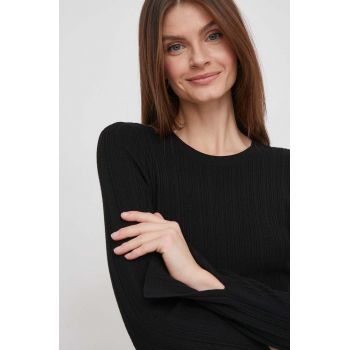 Sisley pulover femei, culoarea negru