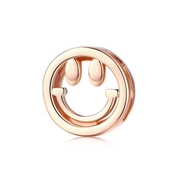 Talisman din argint Rose Gold Metropolitan Smiley Bead