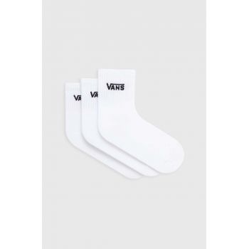 Vans sosete 3-pack femei, culoarea alb