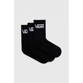 Vans sosete 3-pack femei, culoarea negru