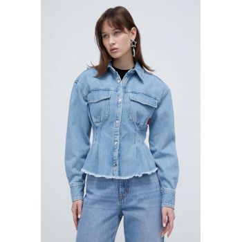 HUGO cămașă jeans femei, cu guler clasic, regular 50506839 de firma originala