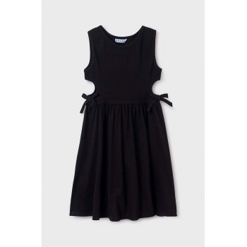 Mayoral rochie fete culoarea negru, mini, evazati ieftina
