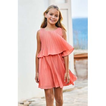 Mayoral rochie fete culoarea roz, mini, evazati