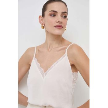 Morgan bluza femei, culoarea bej, neted de firma originala