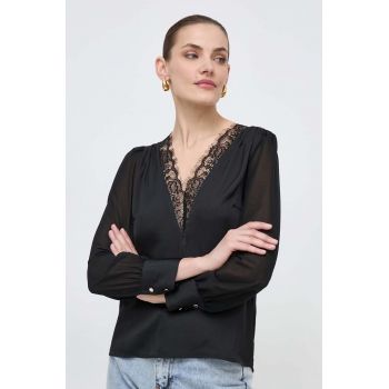 Morgan bluza femei, culoarea negru, neted