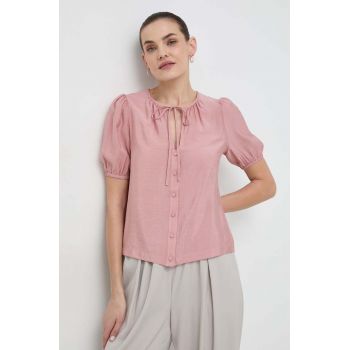 Silvian Heach camasa femei, culoarea roz, regular ieftina