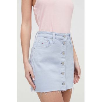 Tommy Jeans fusta jeans mini, creion