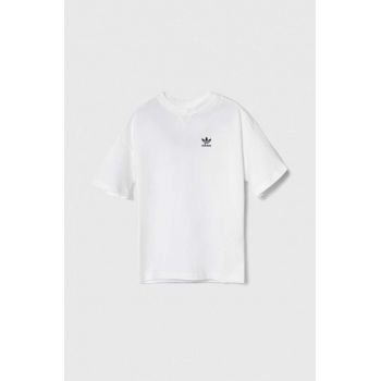 adidas Originals tricou de bumbac pentru copii culoarea alb, cu imprimeu