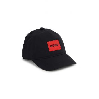 HUGO șapcă de baseball pentru copii culoarea negru, cu imprimeu ieftina