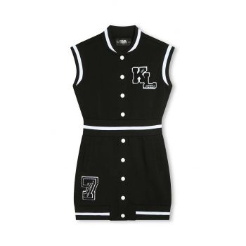 Karl Lagerfeld rochie fete culoarea negru, mini, drept ieftina