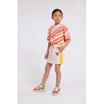 Kenzo Kids fusta din bumbac pentru copii culoarea roz, mini, drept de firma originala