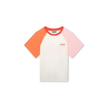Kenzo Kids tricou de bumbac pentru copii culoarea alb