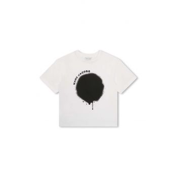 Marc Jacobs tricou de bumbac pentru copii culoarea alb, cu imprimeu ieftin