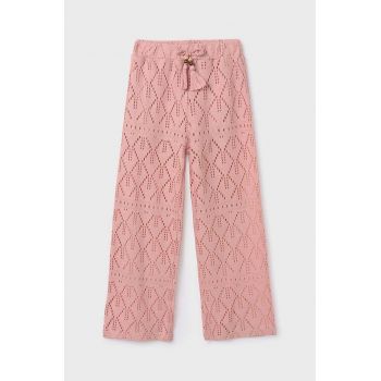 Mayoral pantaloni copii culoarea roz, neted
