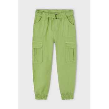 Mayoral pantaloni copii culoarea verde, neted