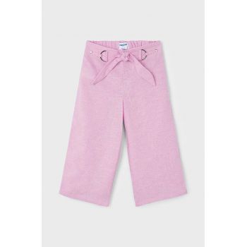 Mayoral pantaloni de in pentru copii culoarea violet, neted de firma originali