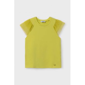 Mayoral tricou de bumbac pentru copii culoarea galben