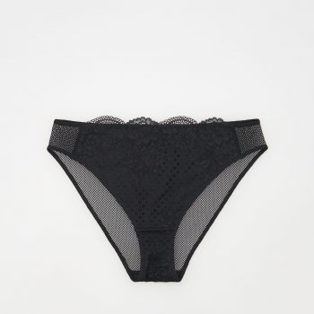 Reserved - Bikini cu inserții din plasă - Negru