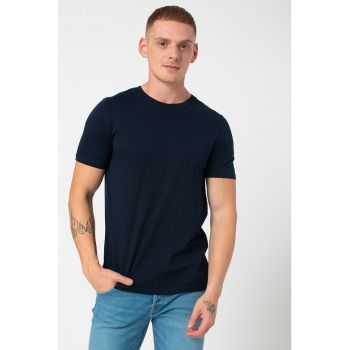 Tricou din bumbac organic cu decolteu la baza gatului