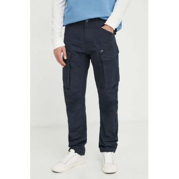 G-Star Raw pantaloni barbati, culoarea albastru marin, cu fason cargo