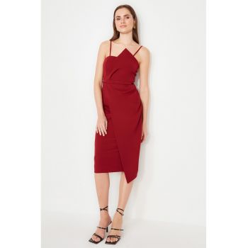 Rochie midi cu terminatie asimetrica