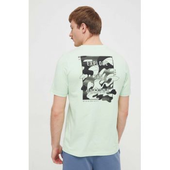 adidas tricou din bumbac bărbați, culoarea verde, cu imprimeu IN6237 ieftin