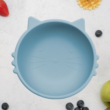 Bol din silicon AppeKids Kitty I Aqua Blue la reducere