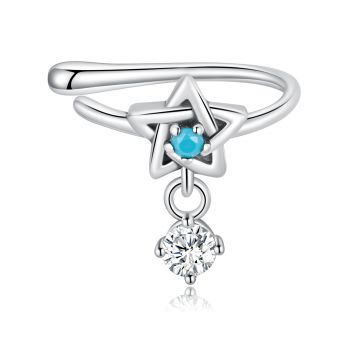 CERCEL din argint Blue Crystal Star ieftini