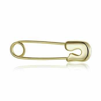 CERCEL din argint Golden Safety Pin