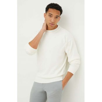 HUGO pulover de bumbac culoarea bej, light 50486860 de firma original