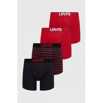 Levi's boxeri 4-pack bărbați, culoarea negru de firma originali