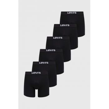 Levi's boxeri 6-pack barbati, culoarea negru