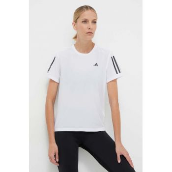 adidas Performance tricou de alergare Own the Run culoarea alb IK7442