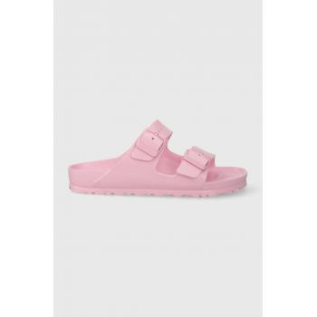 Birkenstock papuci Arizona femei, culoarea roz, 1027355