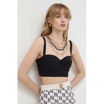 Elisabetta Franchi top femei, culoarea negru