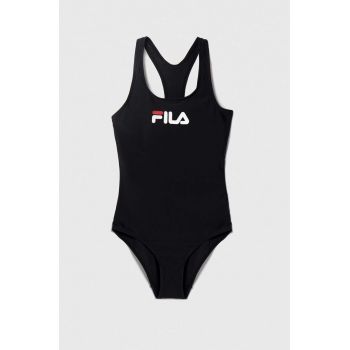 Fila costum de baie dintr-o bucată pentru copii SIBARI culoarea negru