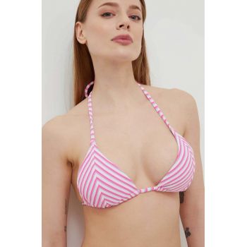 Hollister Co. sutien de baie culoarea roz, cupa usor rigidizata