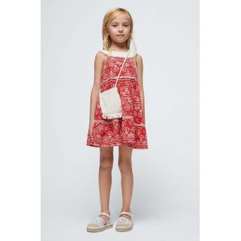 Mayoral rochie fete culoarea rosu, mini, evazati ieftina