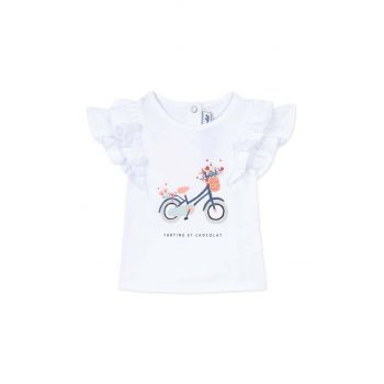 Tartine et Chocolat tricou bebe culoarea bej