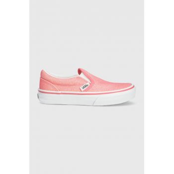 Vans tenisi copii UY Classic Slip-On culoarea roz