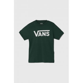 Vans tricou de bumbac pentru copii BY VANS CLASSIC BOYS culoarea verde, cu imprimeu ieftin
