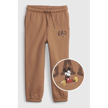 Pantaloni sport cu Mickey Mouse si logo