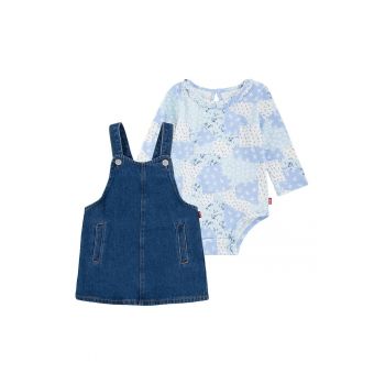 Set de salopeta de denim si body - 2 piese ieftin