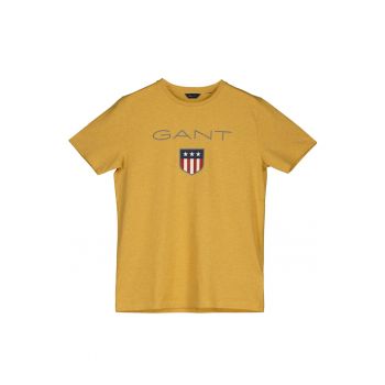 Tricou cu decolteu rotund si imprimeu logo